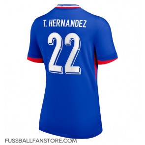 Frankreich Theo Hernandez #22 Replik Heimtrikot Damen EM 2024 Kurzarm